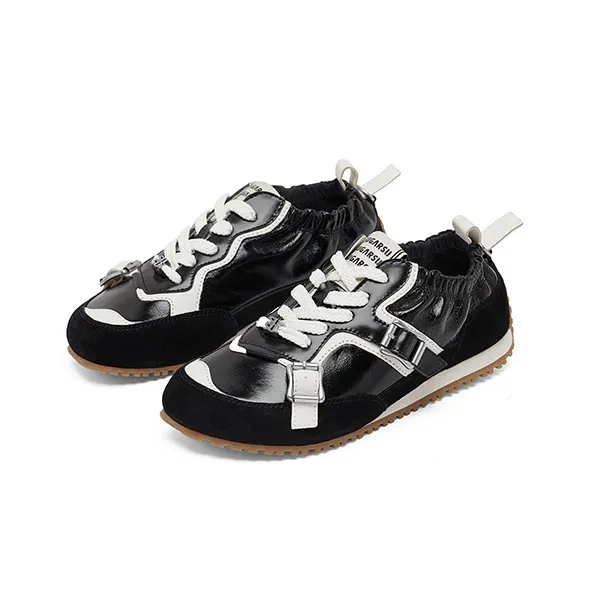 SUGARSU Slip Resistant, Abrasion Resistant, Lightweight Low Top Casual Shoes Women's Black-1