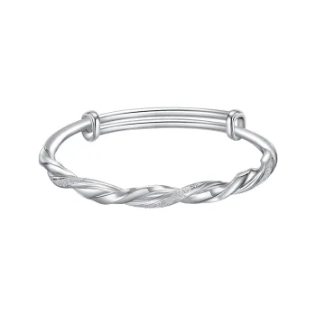 CHOW TAI SENG 990 Fine Silver Bangles Women's