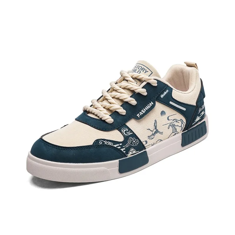 BAKE Abrasion Resistant, Lightweight, And Breathable Low Top Skateboard Shoes Men's-5