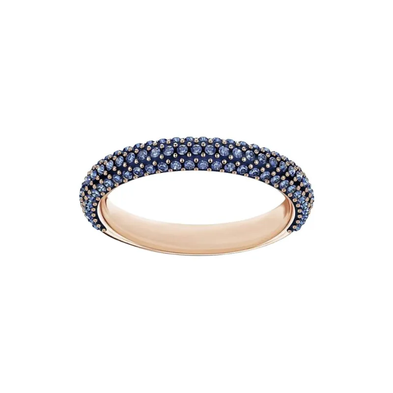 Swarovski Brass, Stones, Rose Gold Plated, Gemstone Rings Women's Blue-0