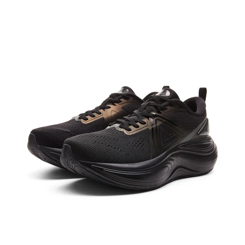 PEAK Cushioning, Slip Resistant, Rebound Low Top Running Shoes Men's All Black-2