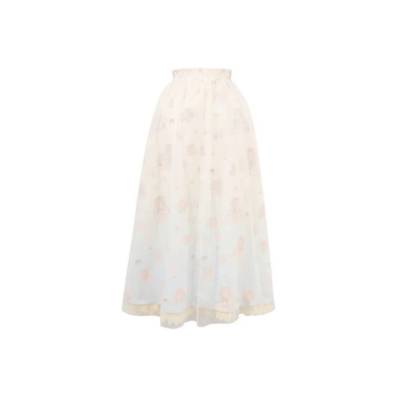 SNBL Casual Long Skirts Women's Apricot-1