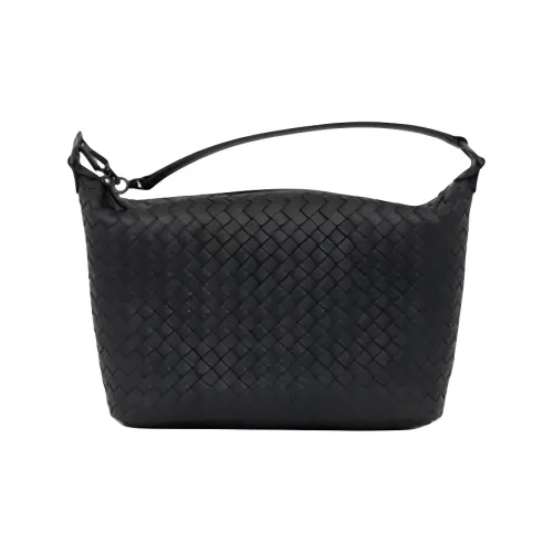 Bottega Veneta Leather One Shoulder Handbag Women's Black