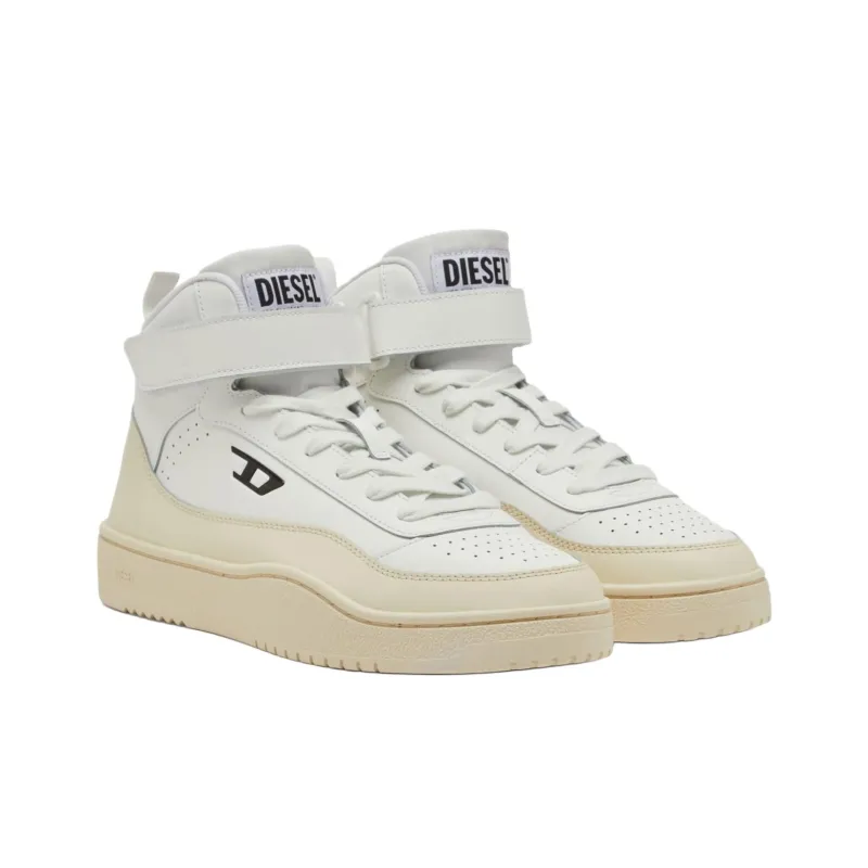 DIESEL S Tracker D Mid Top Skateboard Shoes Men's White-2