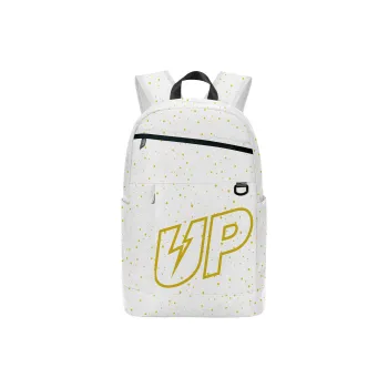 TURN UP Polyester Backpack Unisex Pearl White
