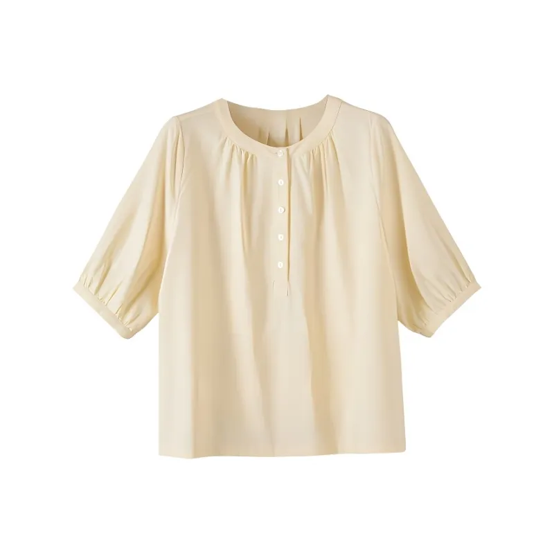 Late White Shirts Women's Light Yellow-0