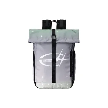 COEXISTENCE Polyester Backpack Regular Men's Purple Gray