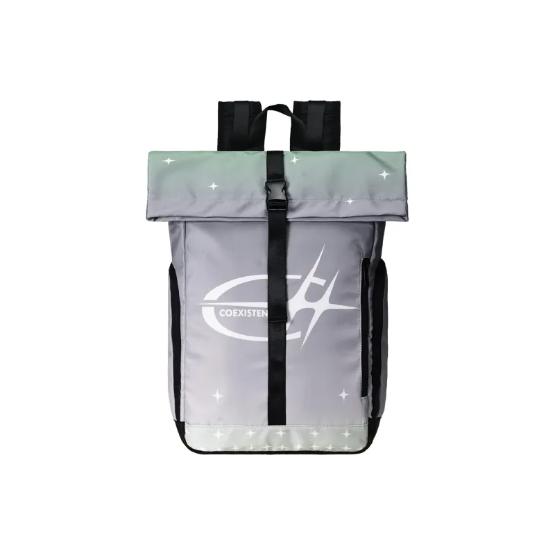 COEXISTENCE Polyester Backpack Regular Men's Purple Gray-0
