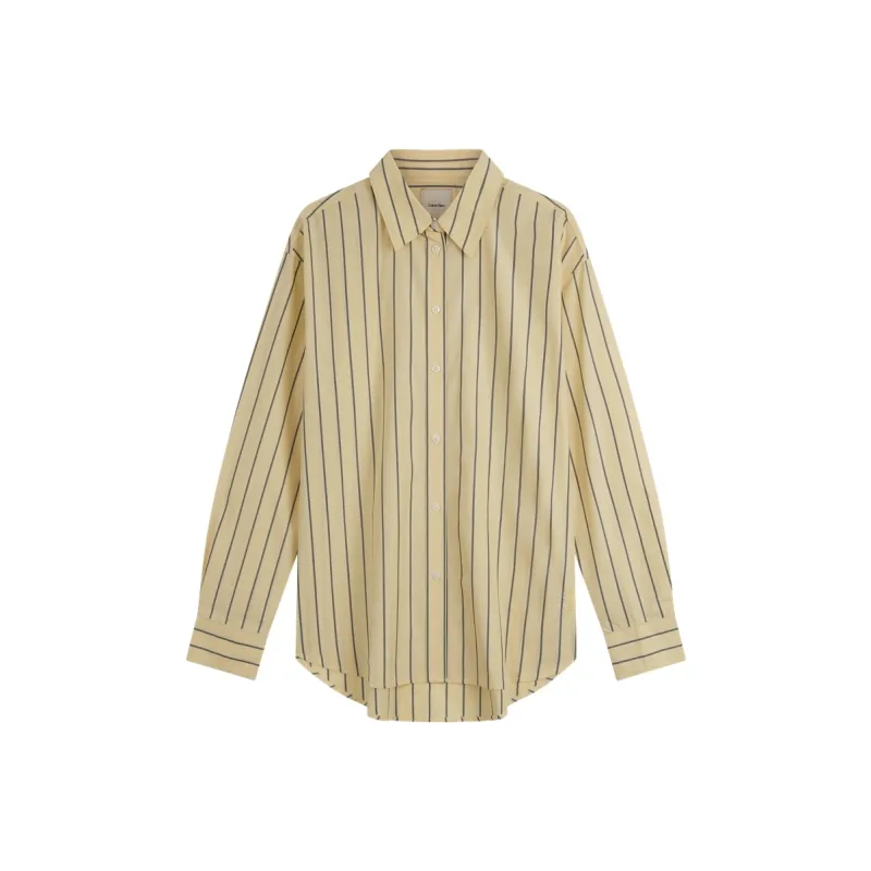 Calvin Klein Shirts Women's VND Stripes Yellow-0