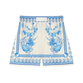 VERSACE Underwater Barocco Cotton Shorts