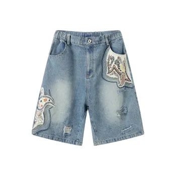 Dme Denim Shorts Unisex Denim Blue