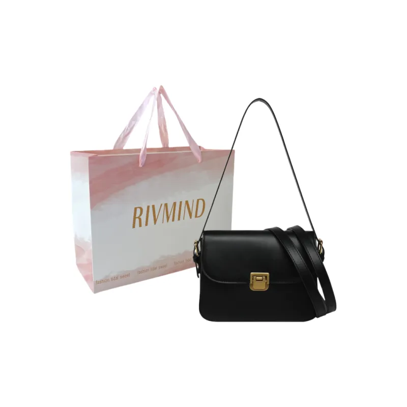 RIVMIND PU Shoulder Bag Women's White/Black/Coffee/Brown-5
