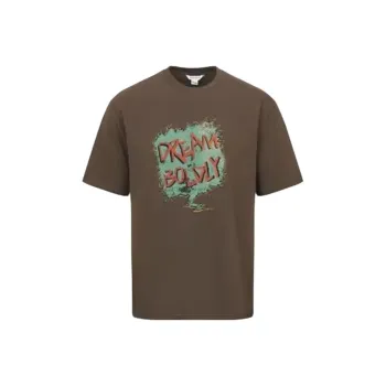URBAN REVIVO T Shirts Men Dark Red Brown