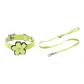 [Bamboo Green]Pixel Floral+Bamboo Green Collar+Bamboo Green Leash
