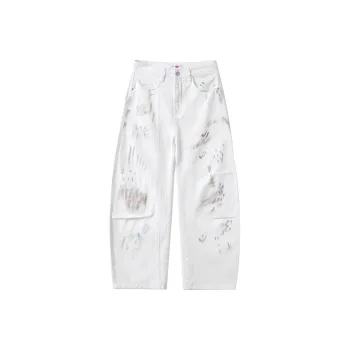 Lee Cooper Jeans Men Hand-Drawn White