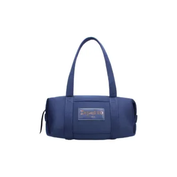 Repetto Fabric Shoulder Bag Medium Size Women's Dark Blue