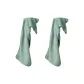 [2 Pack]Flannel Sports Towel (Green+Green)