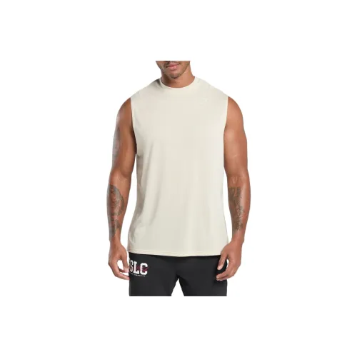GYMSHARK Tank Top Men's Light Umber White