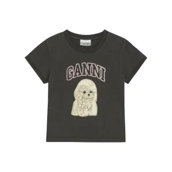 GANNI Logo print T shirt