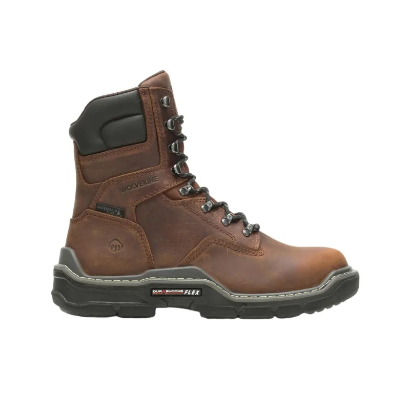WOLVERINE Raider DuraShocks Waterproof, Abrasion Resistant, Slip Resistant Short Outdoor Boots Men's Brown-1