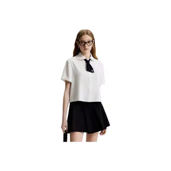 E.land Shirts Women's Ivory White/White