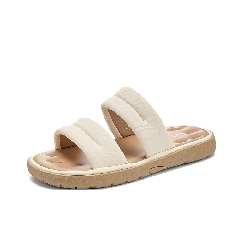 La Chapelle Slide Slippers Women's Beige-0
