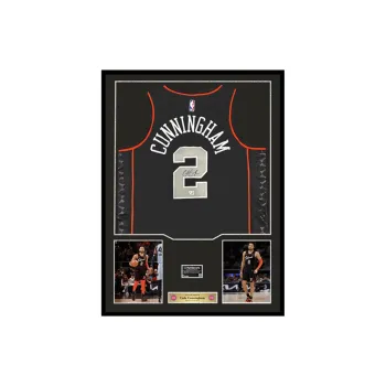 Three For CC Cunningham, Handwritten Signature Basketball Fan Supplies Outer Frame Approx. 78x98cm Black Unisex