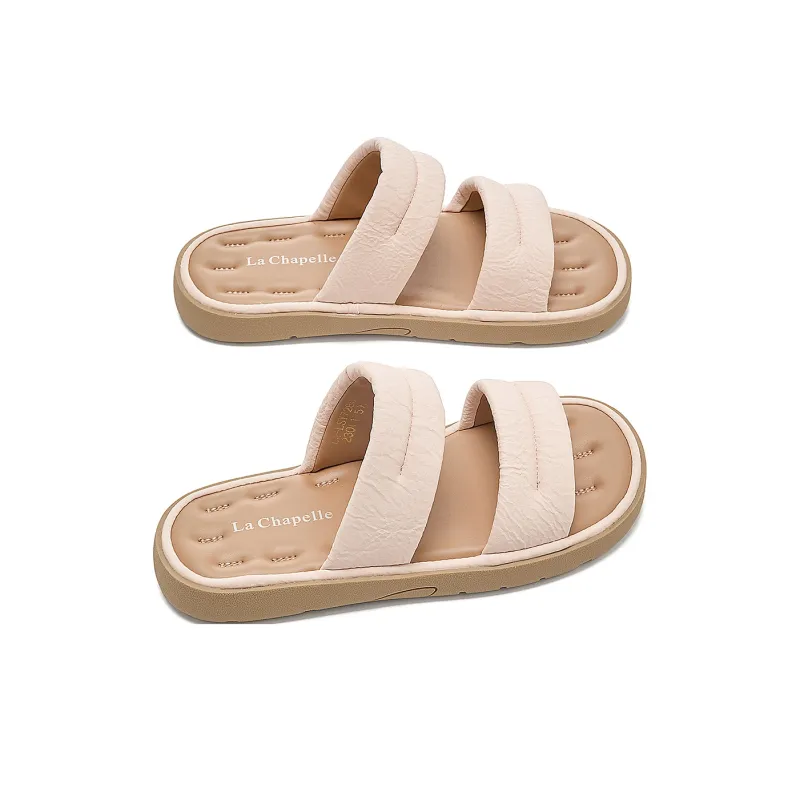 La Chapelle Slip Resistant Abrasion Resistant Slide Slippers Women's Pink-2