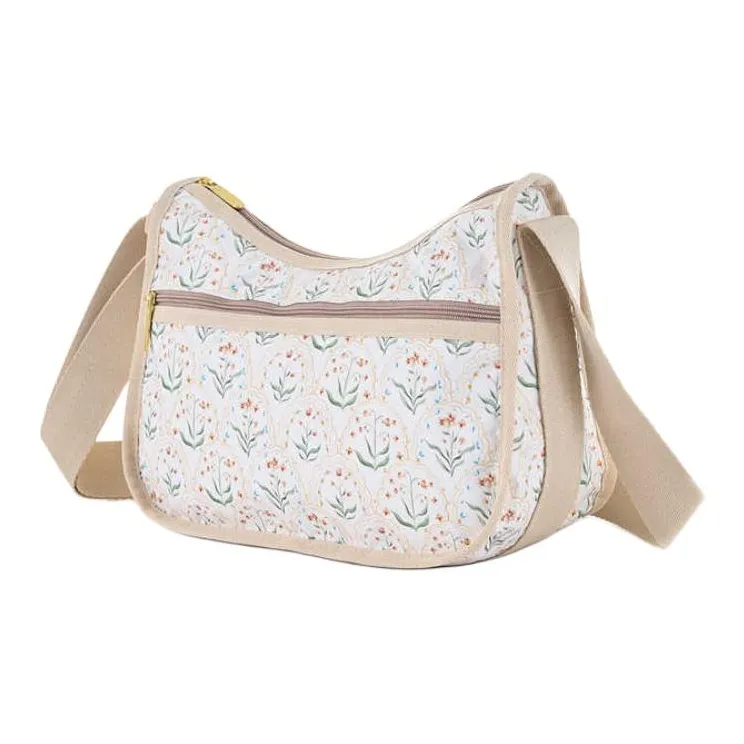 LeSportsac Fabric Shoulder Bag Medium Size Women's Beige-1