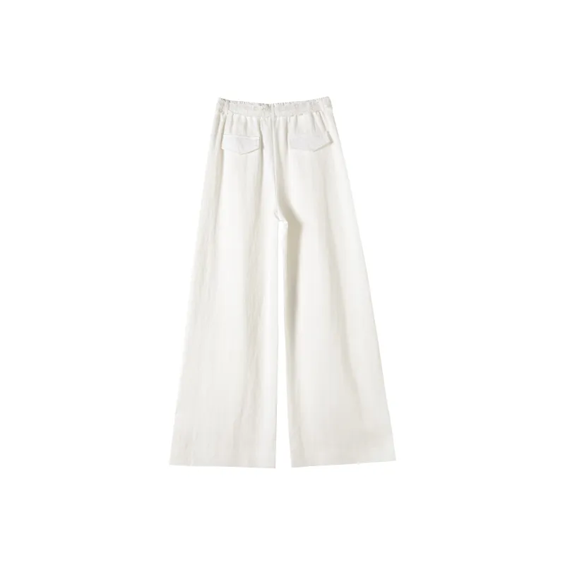 HTHK Casual Pants Women's White/Black/Cream Apricot-0