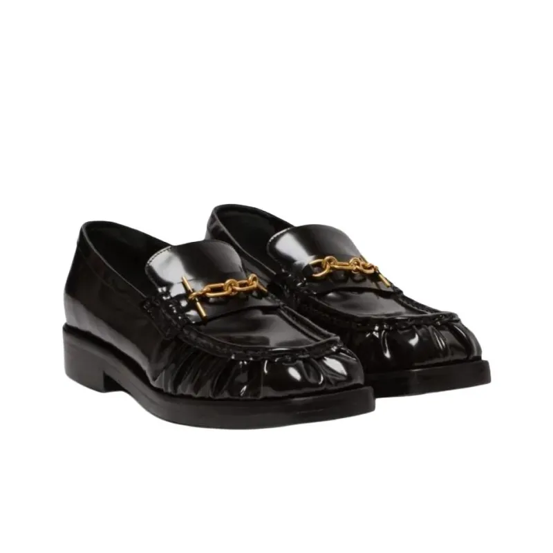 BALMAIN Glazed Leather Loafers-2