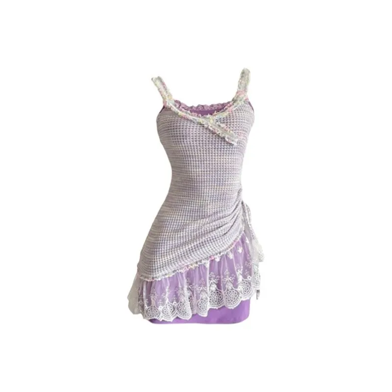 TIBINB Slip Dresses Women's Two Piece Set-0