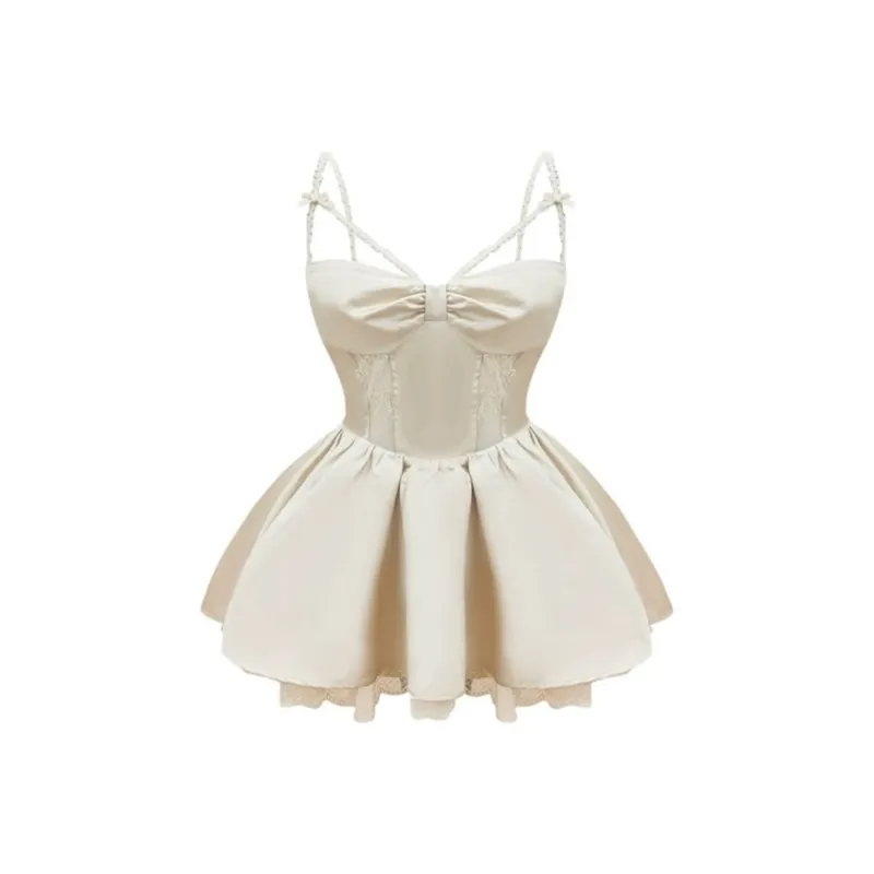 Udon House Slip Dresses Women's Champagne-0