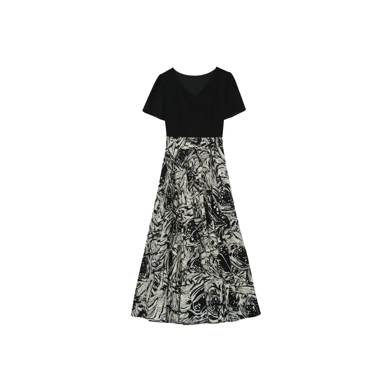 Ning Cai Yuer Short Sleeved Dress Women's-0