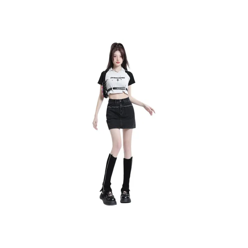 The New Age Family Denim Short Skirts Women's-5