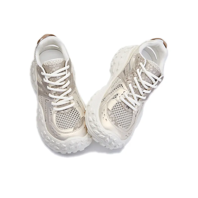 La Chapelle Slip Resistant, Abrasion Resistant, Breathable, Lightweight Low Top Chunky Sneakers Women's-8