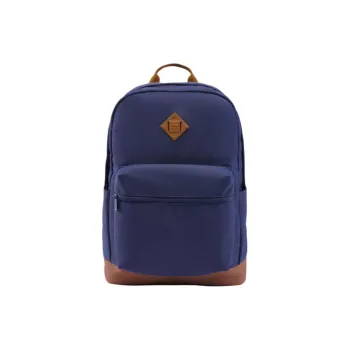 LiNing Sports Life Collection Polyester Backpack Unisex Dark Ship Blue & Tea Brown