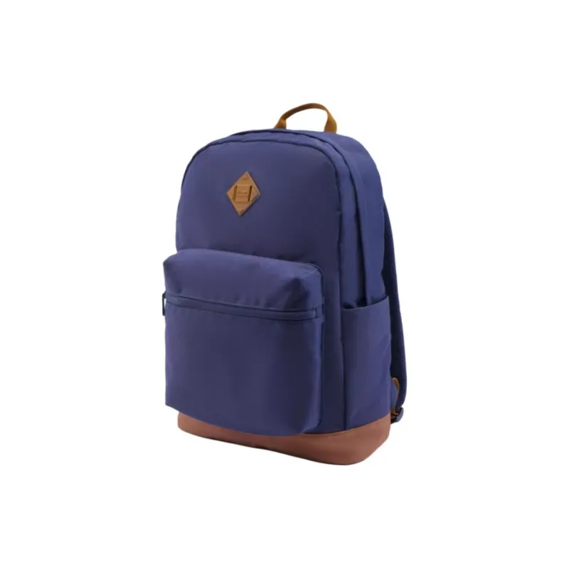 LiNing Sports Life Collection Polyester Backpack Unisex Dark Ship Blue & Tea Brown-1
