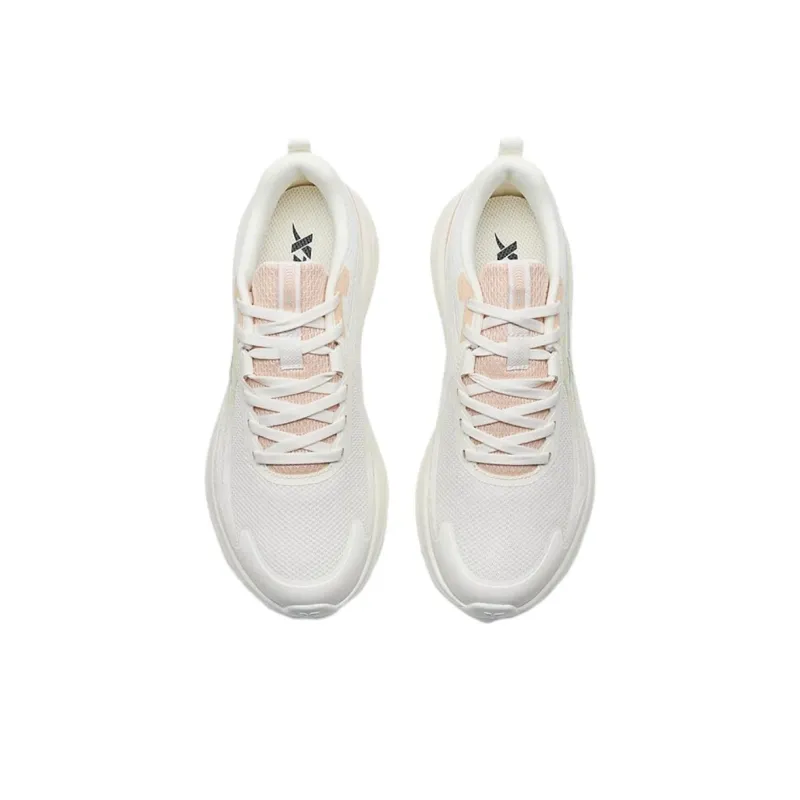 XTEP Coverage Slip Resistant Low Top Casual Running Shoes Women's White Pink-3