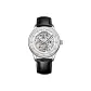 White Case White Dial Leather Strap