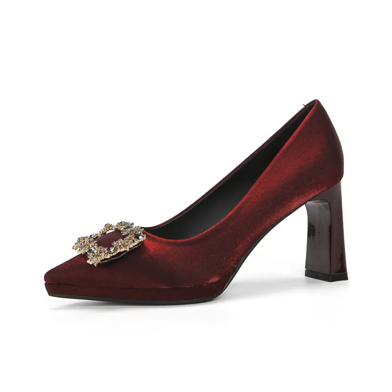Lan Miao Chunky Heel High Heels Women's-0
