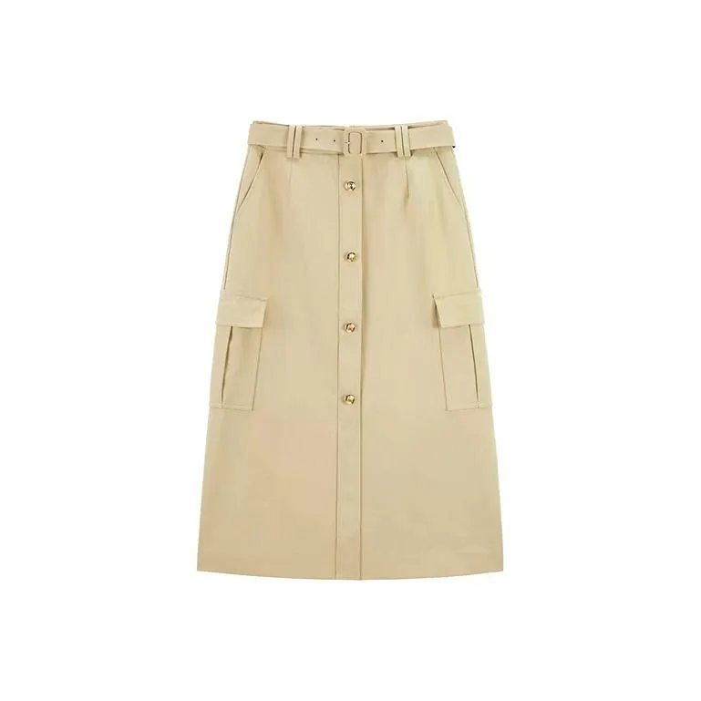 PEACEBIRD Casual Long Skirt Women's-0