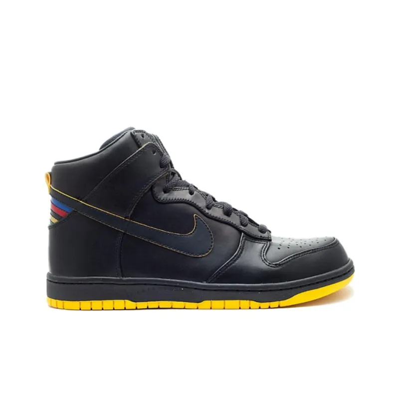 Nike Dunk Slip Resistant And Breathable High Top Skateboard Shoes Unisex Black-1