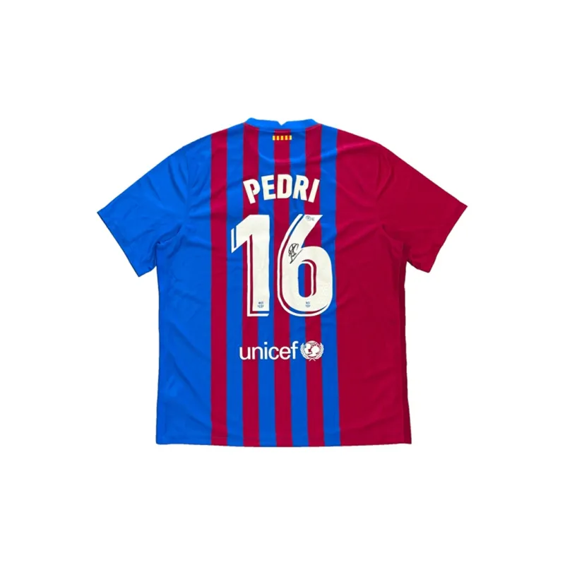 Three For Barcelona Team Jersey Beckett Official Certification, Deluxe Framing, Outer Frame Approx. 65x85cm Unisex-2