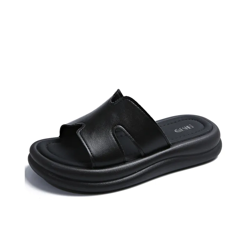 GESHE Rubber Sole Slip Resistant Slide Slippers Women's-4