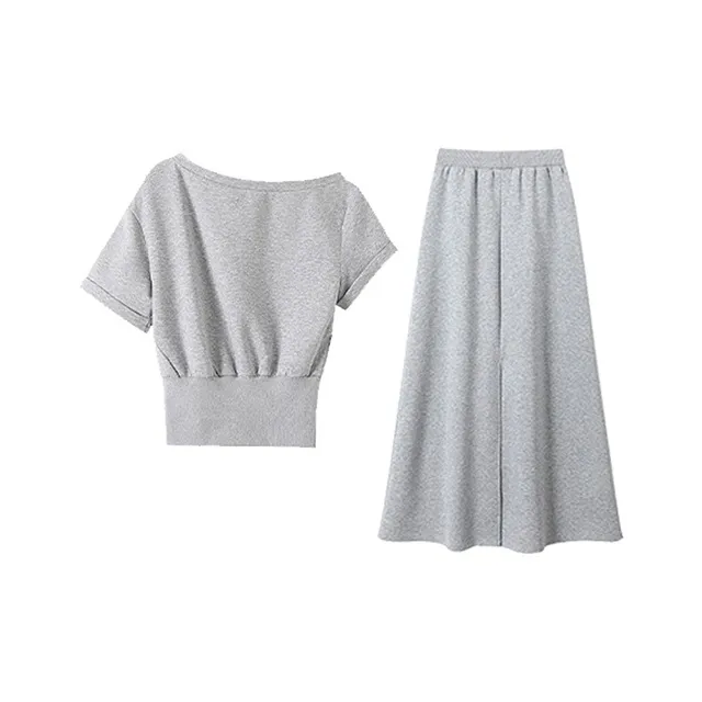XUANSHU Two Piece Skirt Sets Women's-2