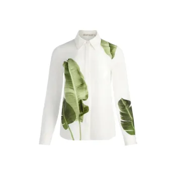 ALICE+OLIVIA Shirts Women's Jungle Palm White