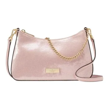 Kate Spade Fabric With Cow Leather Handbag Trumpets Women's Smoke Pink