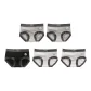5 Pcs Set (Floral Gray+Heather Gray+Black+White+White)