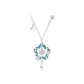 Decorative Lattice Windows Plum Blossom Necklace[Silver]